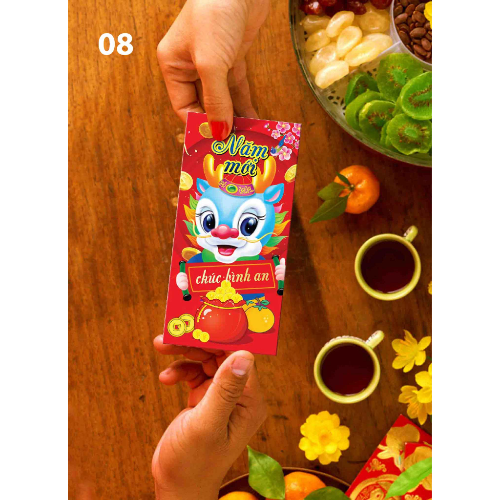 50 bao lì xì rồng vàng may mắn