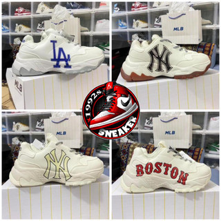 Giày thể thao MLB LA đế tách,NY đế nâu BOSTON ny vàng chữ đen nam nữ Giầy sneaker chữ xanh độn đế 5cm bản cao cấp 2023