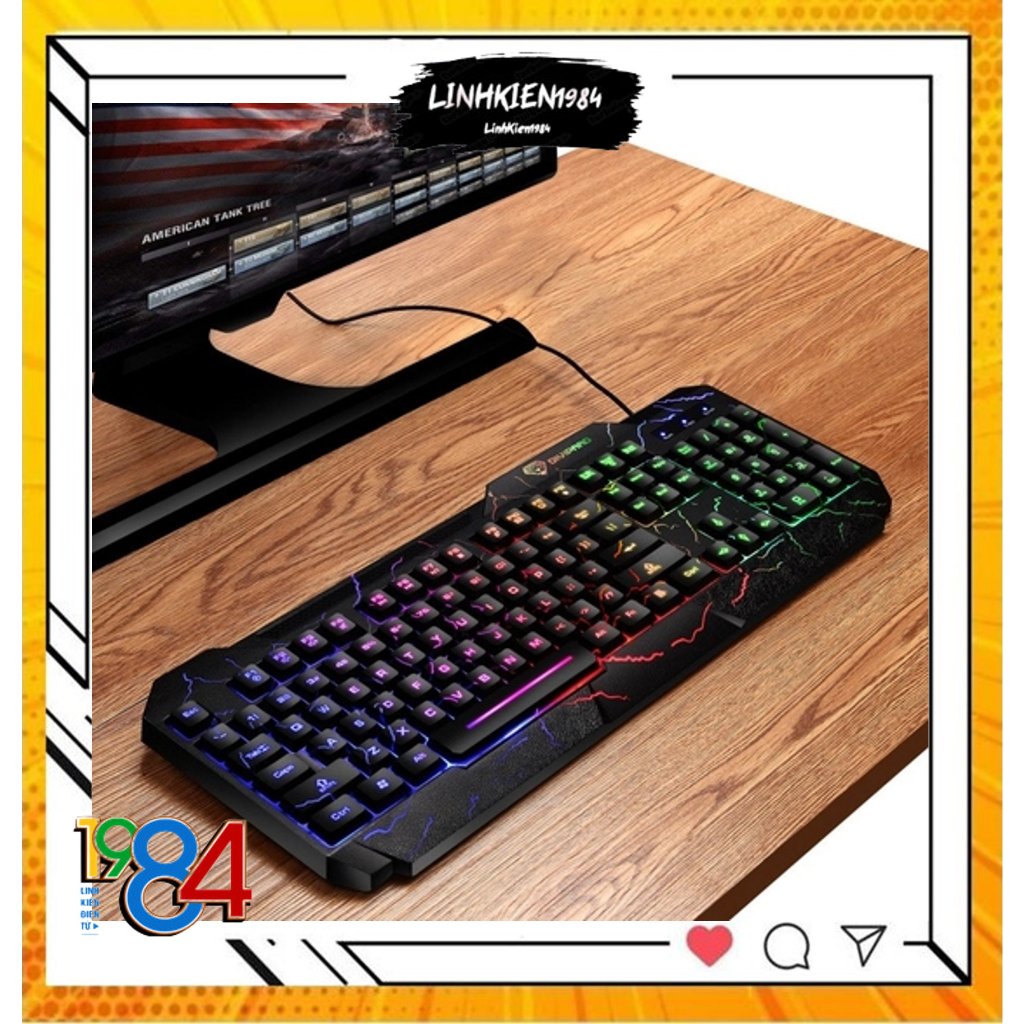 Bàn phím giả cơ DIVIPARD GK-60 chuyên game cso led 7 màu cực đẹp kiểu dáng cực chất