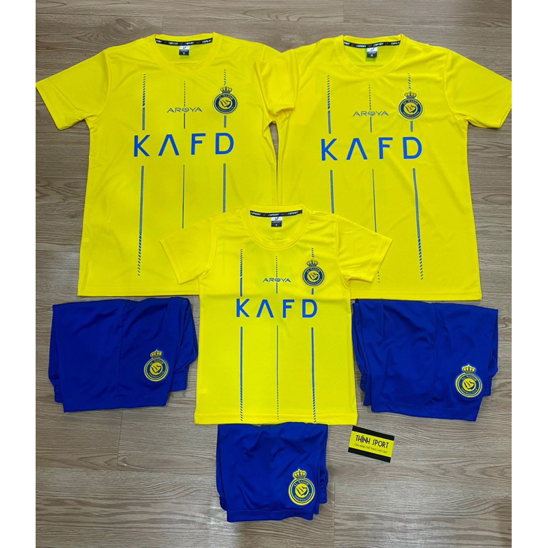 Áo đá banh CLB Al Nassr Ronaldo, Áo bóng CR7 đá in tên số theo yêu cầu