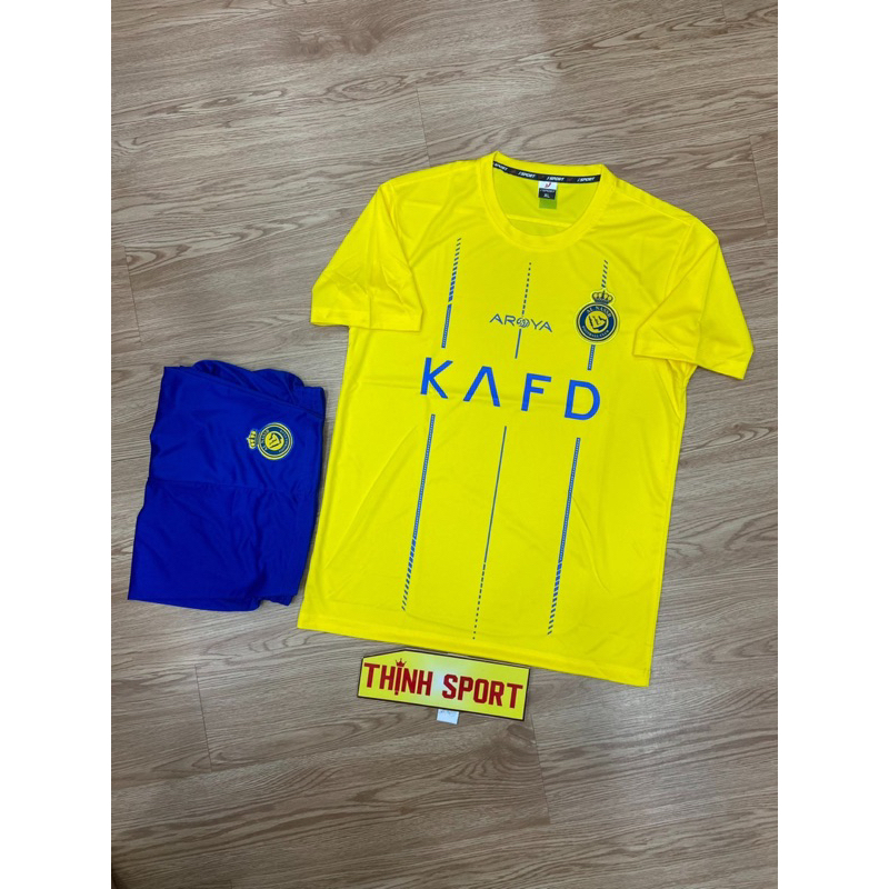 Áo đá banh CLB Al Nassr Ronaldo, Áo bóng CR7 đá in tên số theo yêu cầu