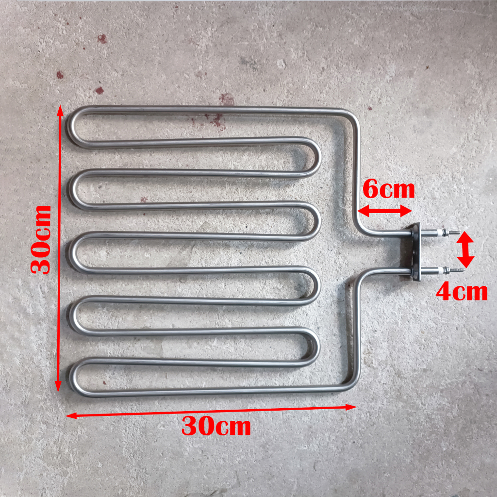 Điện trở cho chảo rang cơm, thanh nhiệt nướng dạng bàn tay lượn sóng công suất 3Kw, 4kw điện áp 220V/380V