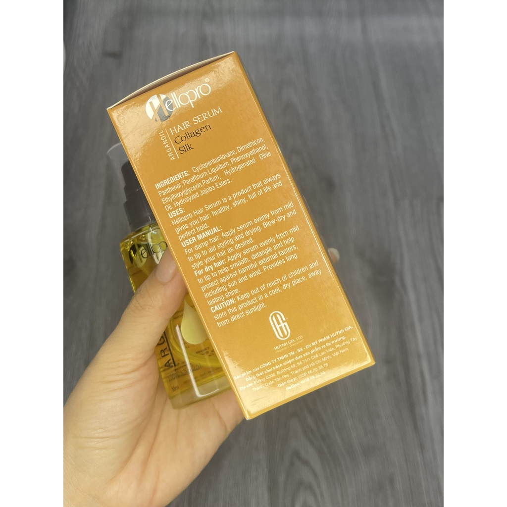 Tinh Dầu Dưỡng Tóc Mềm Mượt Bóng Khỏe, Phục Hồi Hư Tổn, Ngừa Chẻ Ngọn Hello Pro 50ml