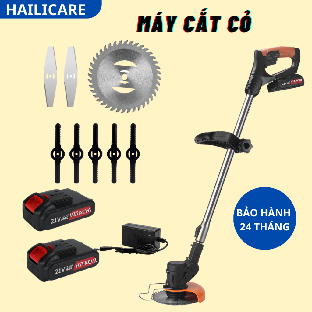 Máy cắt cỏ cầm tay mini tích điện -dùng pin hitachi 36V cao cấp bảo hành 24 tháng