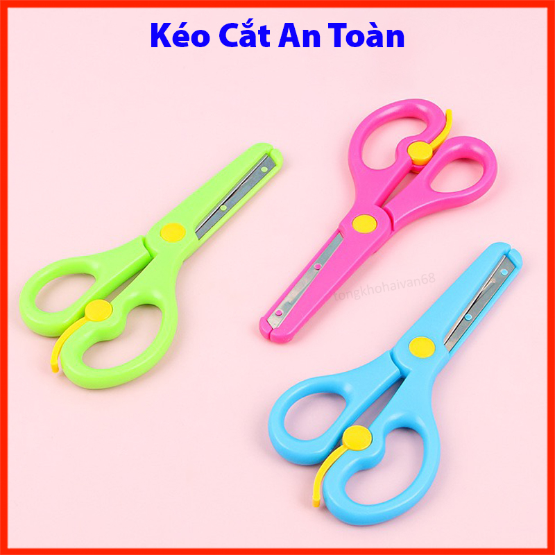 Kéo Thủ Công, Kéo Cắt Giấy Học Sinh An Toàn Thiết Kế Đơn Giản Tiện Dụng