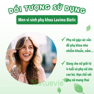 Lavima Viên uống LAVIMA BIOTIC Men Vi Sinh Vùng Kín, Giảm Khí Hư, ngứa