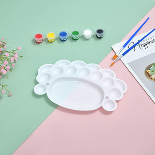 Đĩa pha màu hoa mai đồ thủ công mỹ thuật