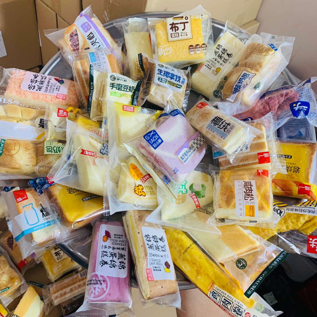 Bánh Đài Loan Mix đủ vị , Bánh Bông Lan Ăn Vặt Đài Loan nhiều vị siêu ngon