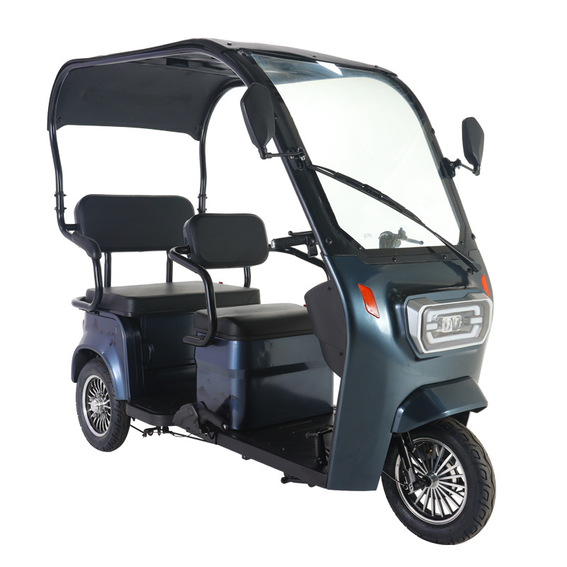 Xe điện 3 bánh YABO F1, Xe điện 3 bánh cho người già, người khuyết tật, Có rèm che mưa, khung thép, BH 12 tháng