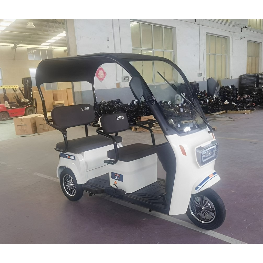 Xe điện 3 bánh YABO F1, Xe điện 3 bánh cho người già, người khuyết tật, Có rèm che mưa, khung thép, BH 12 tháng