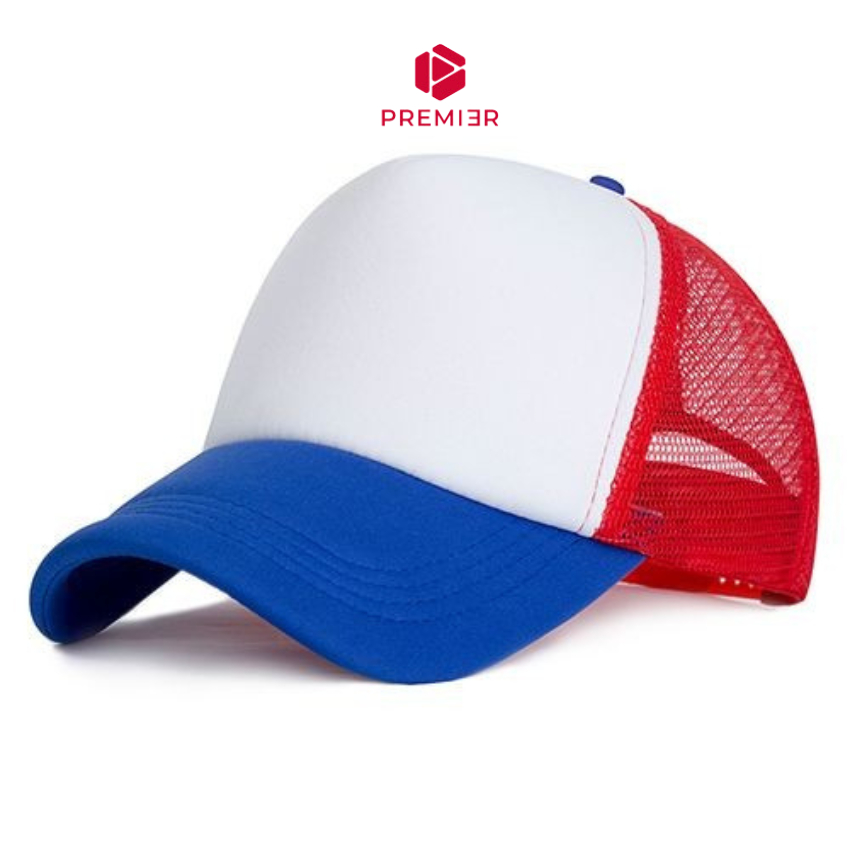 Mũ lưỡi trai nón kết BIG-Sponge two-tone Mesh plain baseball cap Blue/Red  B017 Mũ PREMI3R lưỡi trai phong cách hàn quốc