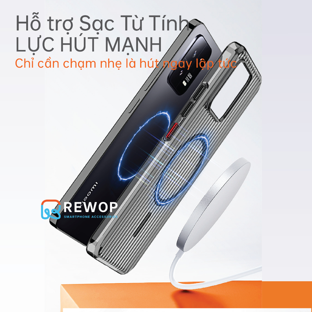 Ốp Lưng Xiaomi 13, Xiaomi 13 Pro, Xiaomi 14 - Hỗ trợ sạc không dây, Chất liệu PC mỏng nhẹ, chống ố vàng- Slorigin