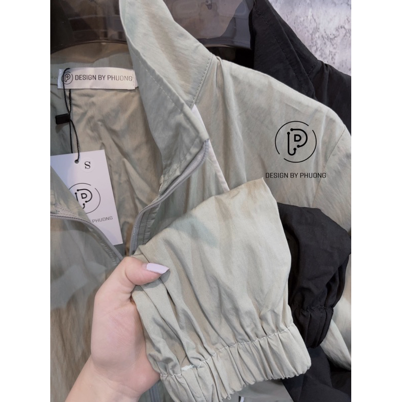 SET CHÂN VÁY NGẮN ÁO KHOÁC GIÓ VIỀN TAY DÀI