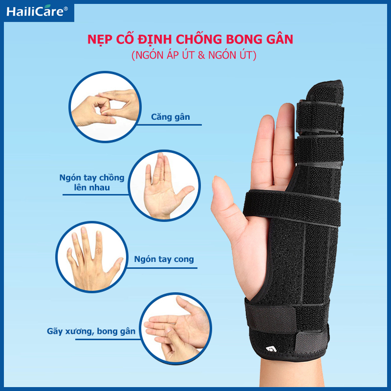 Nẹp cố định ngón tay út và áp út giảm căng gân & phục hồi chức năng