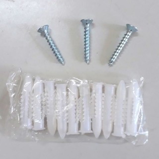 Combo vít & tắc kê nhựa (nở) treo rèm (size 4cm) - 1 combo gồm 1 vít và 1 tắc kê