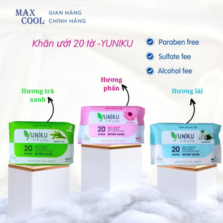 1 gói khăn ướt 20 tờ yuniku