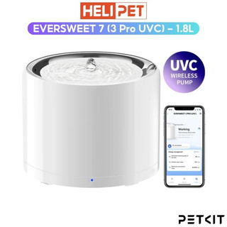  Máy lọc nước cho chó, mèo PETKIT Eversweet 7 (3 Pro UVC) bơm không dây thế hệ 4.0 tia UVC INOX304 - HeLiPet