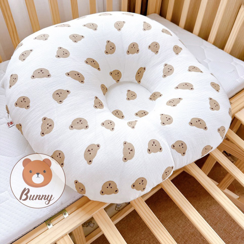 Gối Chống Trào Ngược Cho Bé KidAndMom Bunny Đệm Chống Trào Ngược Vải Xô Muslin Cho Bé Sơ Sinh Siêu Thoáng Mát Chính Hãng