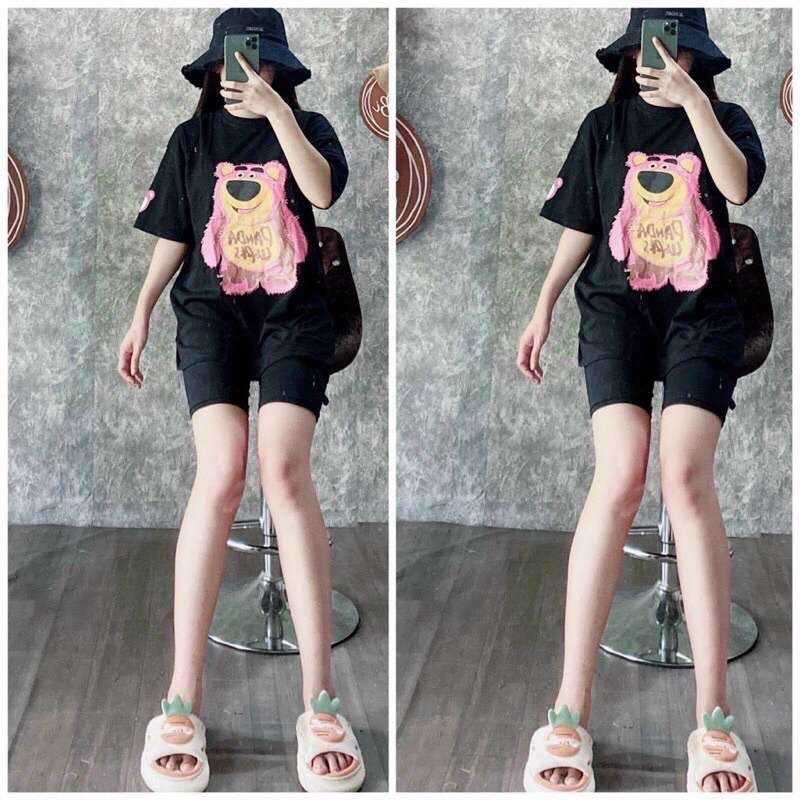 Set bộ áo thun mix quần legging - pandaworld