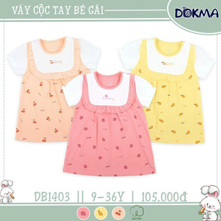 Đầm thun ngắn tay cho bé gái 9-36M, đầm thun sơ sinh cho bé gái