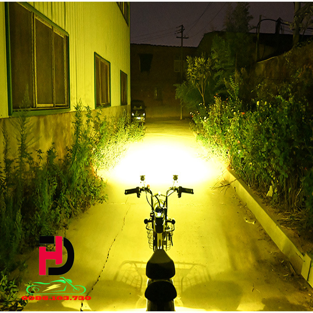 ĐÈN LED TRỢ SÁNG BI CẦU SIÊU SÁNG COS VÀNG PHA TRẮNG DC 12-90V