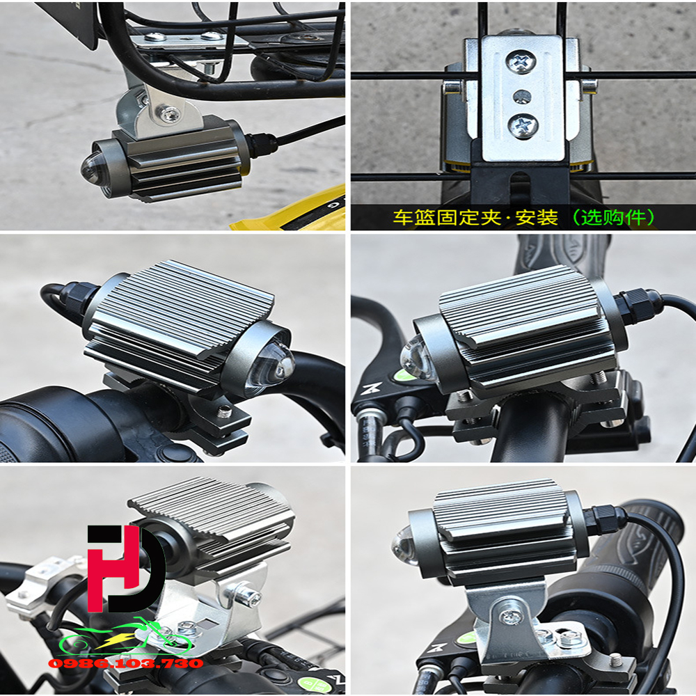 ĐÈN LED TRỢ SÁNG BI CẦU SIÊU SÁNG COS VÀNG PHA TRẮNG DC 12-90V