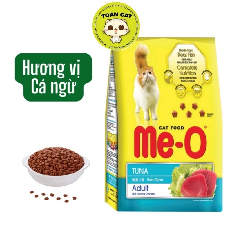 Thức ăn hạt khô cho mèo Me-O vị Cá Ngừ gói 350g
