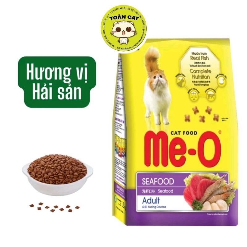 Thức ăn hạt khô cho mèo Me-O vị Cá Ngừ gói 350g