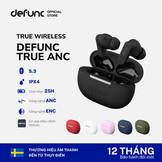 Tai nghe không dây True Wireless Bluetooth 5.3 Defunc True ANC , thời gian nghe tối đa 30H, chống ồn chủ động, sạc nhanh