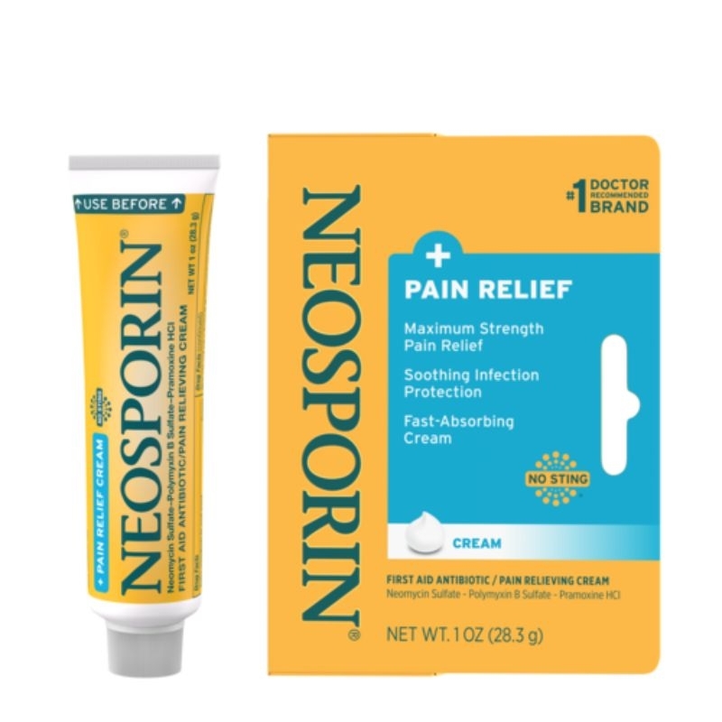 Kem Bôi NEOSPORIN® + Pain Relief Cream 14.2g, 28.3g