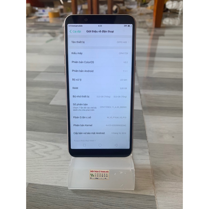Điện thoại oppo a83 3/32g