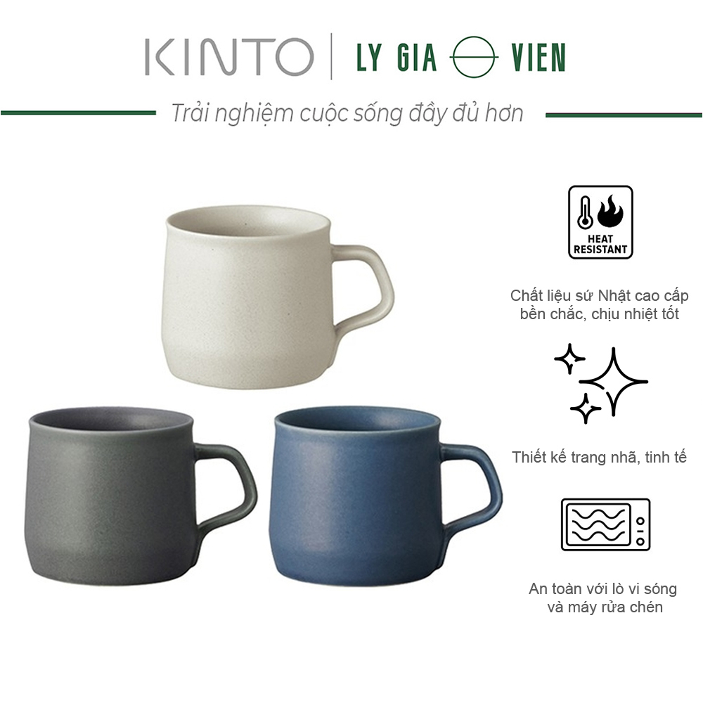 Cốc Sứ Tráng Men Nhật Kinto Fog Mug 270ml
