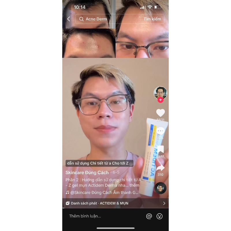 Gel Giảm Mụn Giảm Thâm Actidem Derma Gel 18g