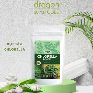 Bột tảo chlorella hữu cơ organic chlorella powder 200gr - dragonfoods