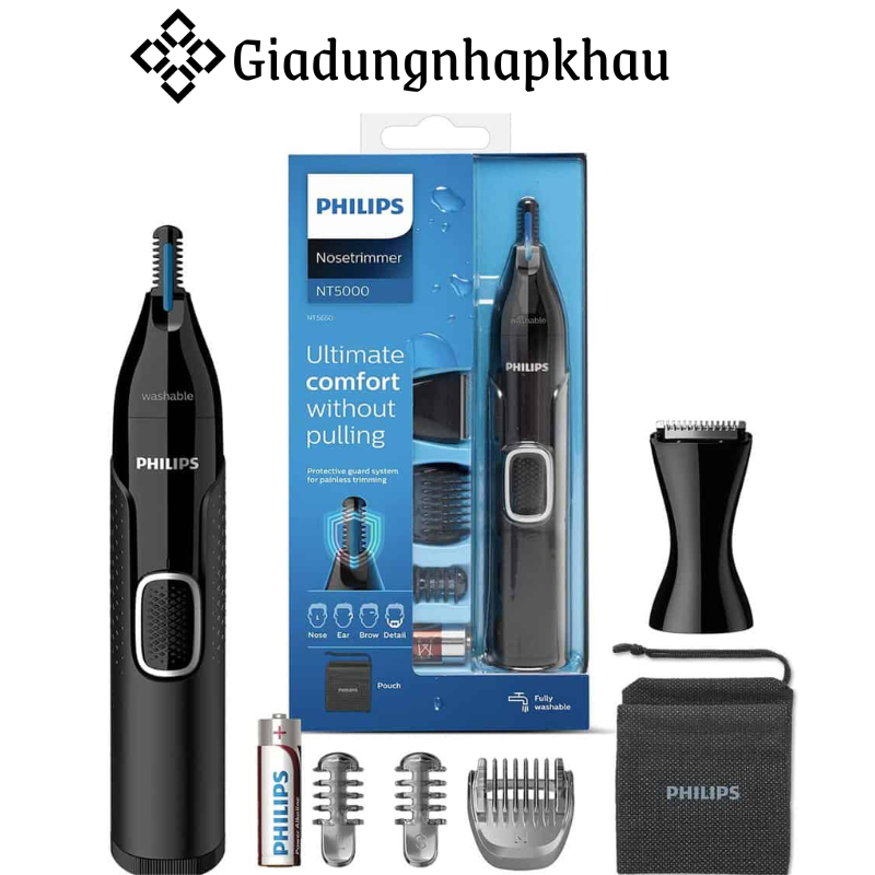 Máy Tỉa Lông Mũi Philips NT565016 Series 5000, Nhập EU, BH 12 Tháng, giadungnhapkhau19