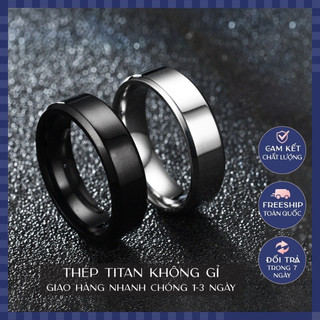 Nhẫn Titan Nam Cá Tính, Nhẫn Nam Thời Trang Nhẫn hợp kim titan không gỉ 8mm
