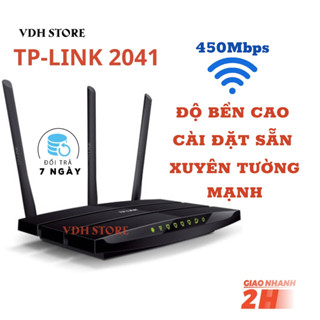Bộ phát wifi 3 râu TP Link 2041N Xuyên Tường 450Mbps - Modem router wifi TP-Link đã qua sử dụng