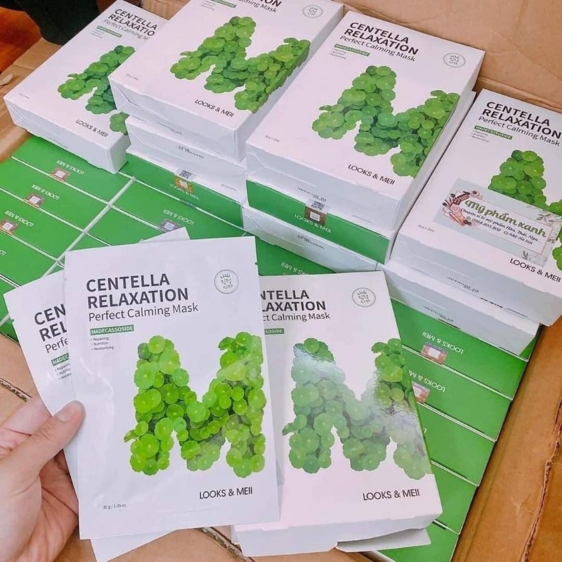 Mặt Nạ Tái Sinh Tinh Chất Rau Má Centella 1 Hộp 10 Nạ
