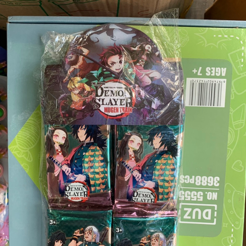 Dây thẻ bài Demon Slayer, thanh gươm diệt q.u.y 36 gói ,mỗi gói 7 thẻ có vip