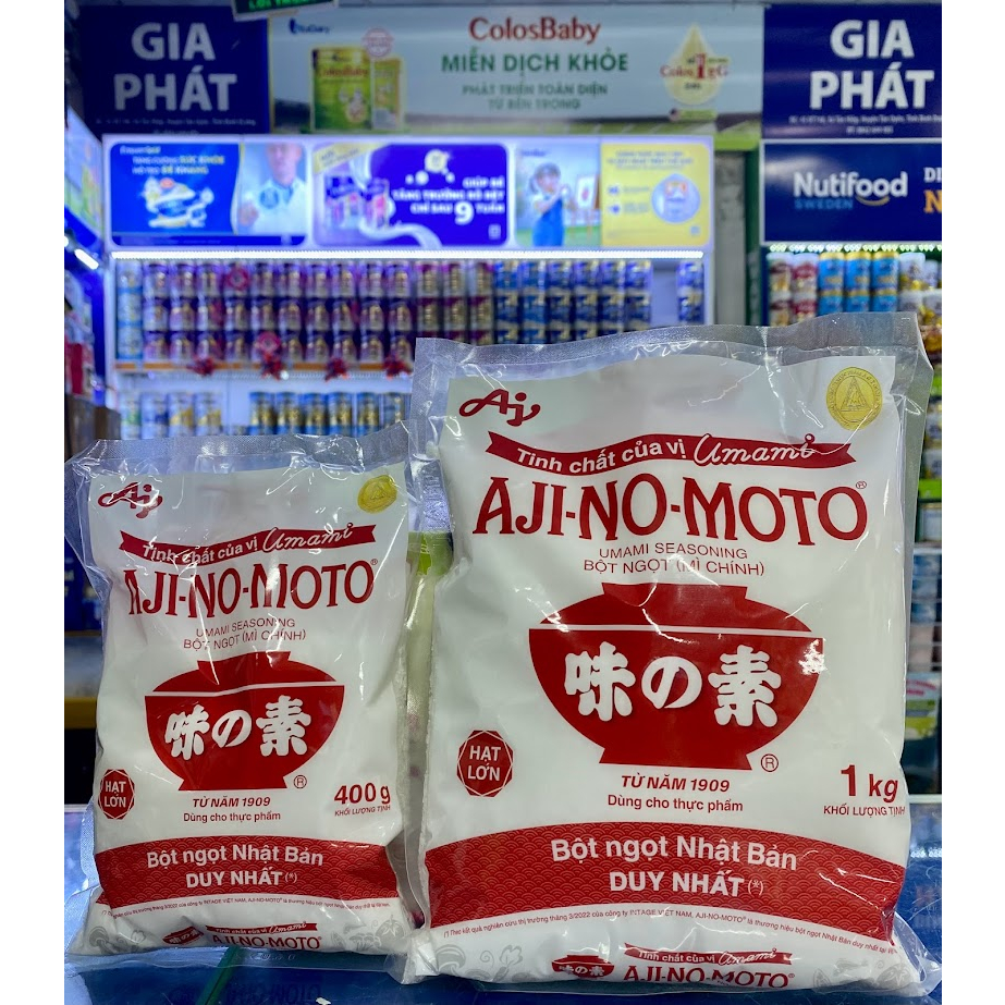 Bột ngọt hạt lớn Ajinomoto gói 400g, 1kg