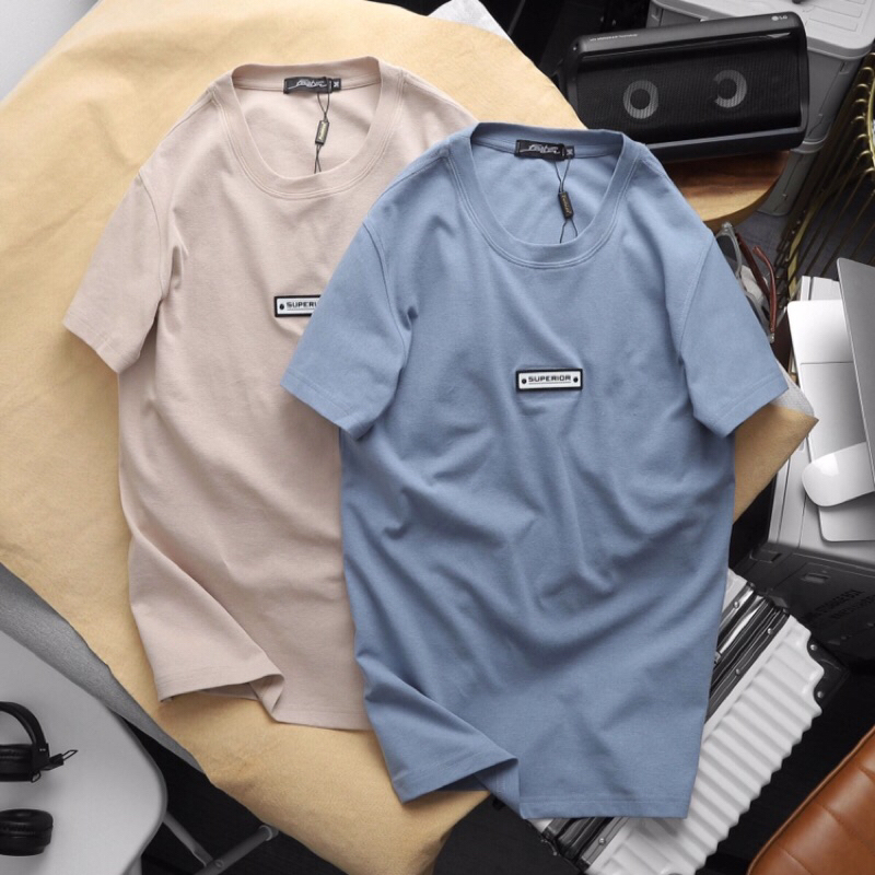 Áo thun nam SUPEIOR cổ tròn cải cotton chất mát đơn giãn cực đẹp ASTD196