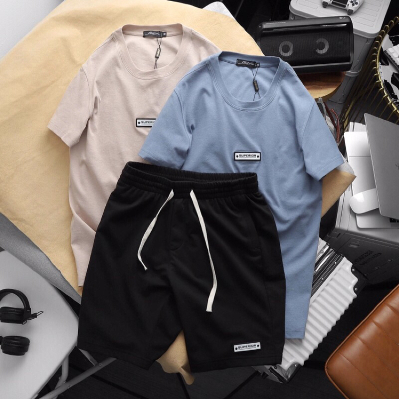 Áo thun nam SUPEIOR cổ tròn cải cotton chất mát đơn giãn cực đẹp ASTD196