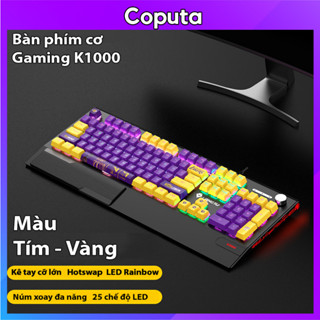 Bàn phím Gaming Coputa bàn phím máy tính game thủ cao cấp LED 25 chế độ Langtu K1000