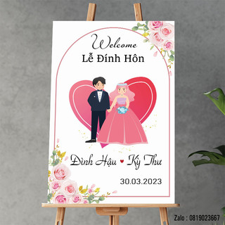 Bảng Cổng Cưới, Bảng Chào, Bảng Welcome Trang Trí Đám Cưới