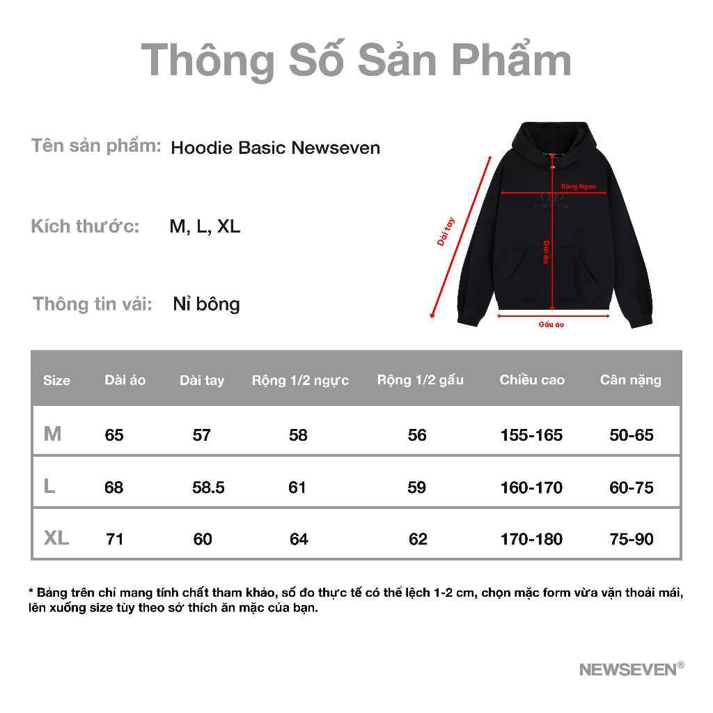 Áo Hoodie NEWSEVEN Basic HD.260