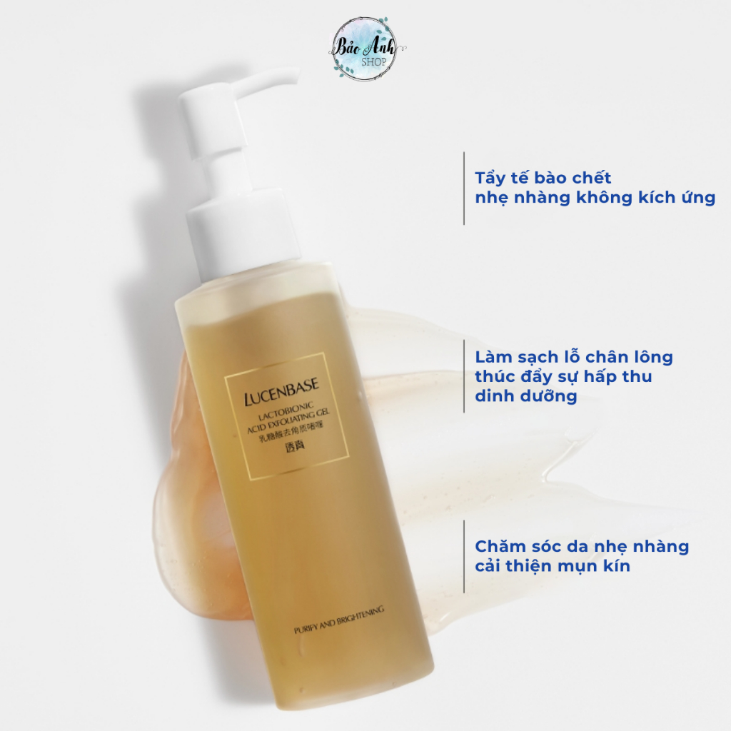 Gel tẩy da chết Lucenbase 150g giúp da sạch sâu, giảm mụn đầu đen