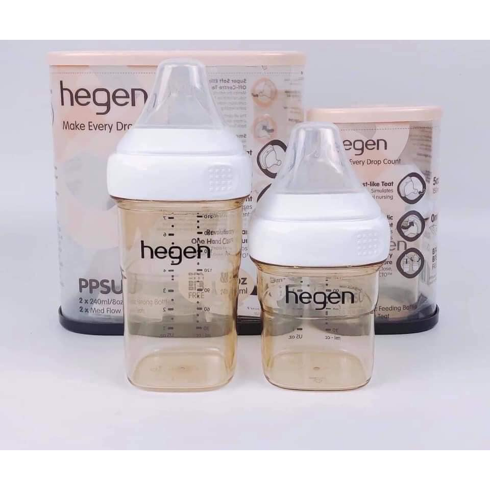 Bình sữa HEGEN cao cấp  - chất liệu nhựa PPSU an toàn cho bé, yên tâm cho mẹ