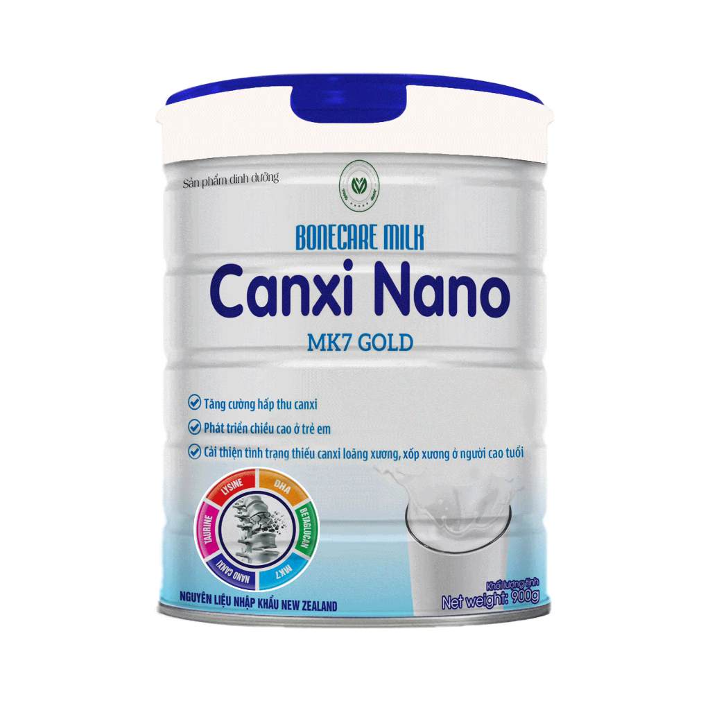 Sữa Canxi NaNo MK7 GOLD bổ sung canxi cho xương chắc khỏe, tăng hệ miễn dịch colostrum và ngừa loãng xương.