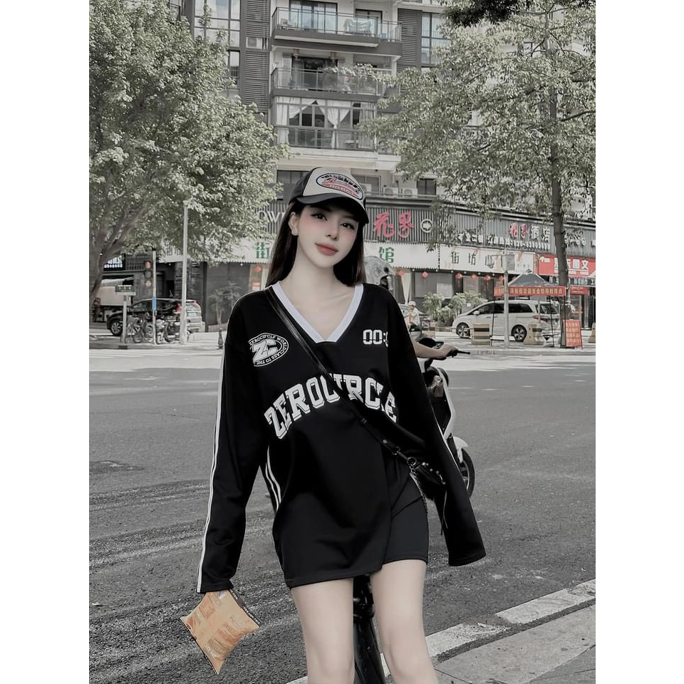 Set Bộ Đồ Nữ Áo Phông Áo Thun Nữ Dài Tay Dáng Thụng Quần Đùi Cotton 40-70KG mẫu SETZEROQDUI . PT306