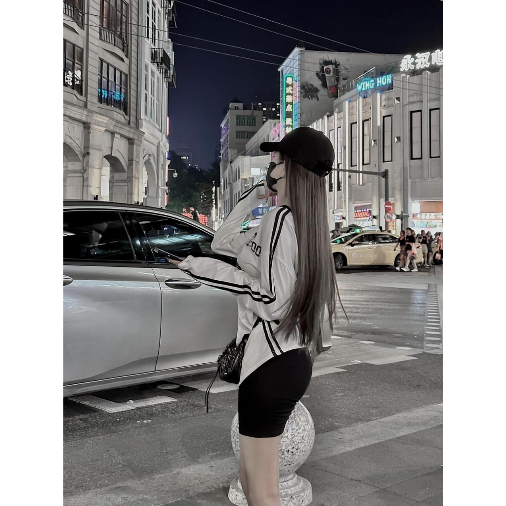 Set Bộ Đồ Nữ Áo Phông Áo Thun Nữ Dài Tay Dáng Thụng Quần Đùi Cotton 40-70KG mẫu SETZEROQDUI . PT306